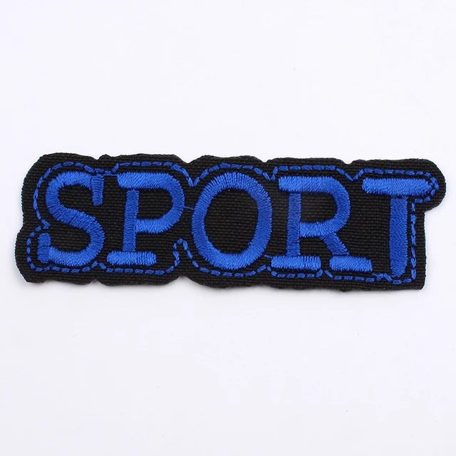 5/10Pcs Black Letter Sport Patches Ellipse Embroidery Patch For Clothes  Iron on Appliques Sewing Badges Apparel - AliExpress