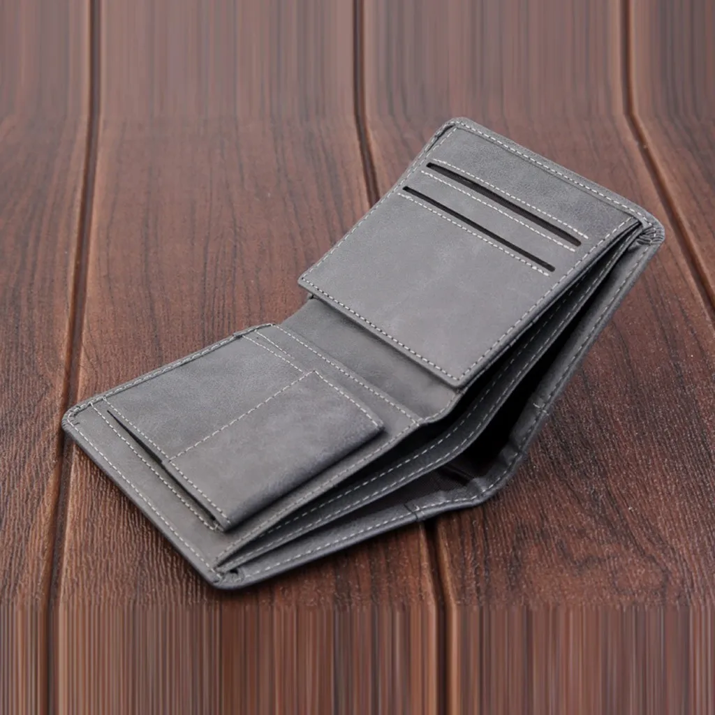 Кошелек для отдыха для мужчин тонкий кожаный мини бумажник Высокое качество кредитной сумка для карт Trifold кошелек для монет кошелек