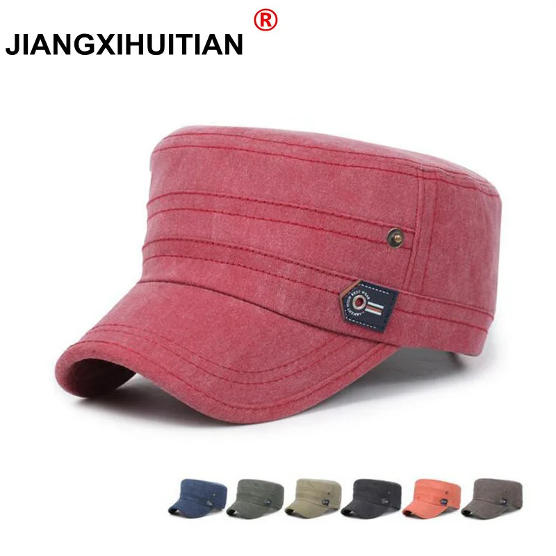

2017 summer new Classic Vintage Unisex Women Men Patrol Fatigue Cap Fabric Hats For Men Sun Casual Military Adjustable Hat