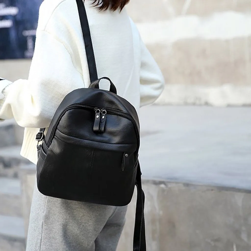 

New Designer Fashion Women Leather Backpack Mini Soft Multi-Function Small Backpack Female Ladies Shoulder Bag Girl Purse