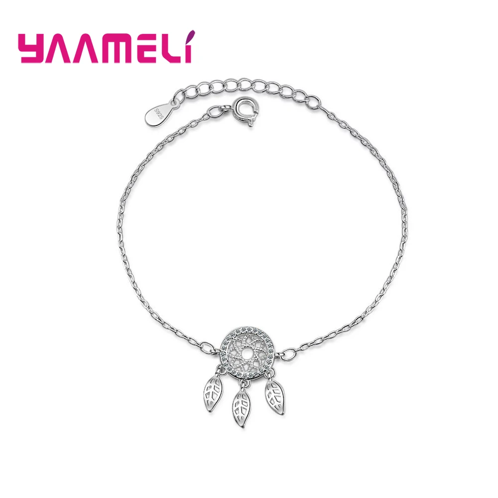 Классические популярные браслеты, новая мода, 925 пробы, серебро, маленький кристалл, кубический цирконий, ювелирные изделия для женщин, девушек, подарок