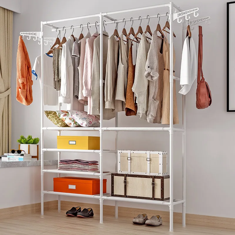 Bedroom Floor Hanger Simple Coat Rack Clothes Storage Wardrobe Home Shelf Hangers Economical Drying - 32988242745  Bedroom Floor Hanger Simple Coat Rack Clothes Storage Wardrobe Home Shelf Hangers Economical Drying - 32988242745