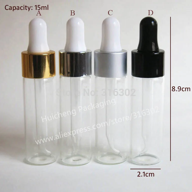 

Free shipping - 50/LOT 15ml Empty Glass Essential Oil Bottle,15ml Glass Dropper Bottle, 10ml is available