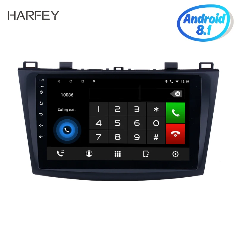 Автомобильная Мультимедийная система Harfey 9 дюймов Android 8 1 с GPS Bluetooth Wi Fi USB 1080P 2009 2010