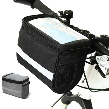 

Bike Bags Insulated Front Bicycle Bag Waterproof Polyester Handlebar Bag Basket Riding Bag universal Bike Accessories