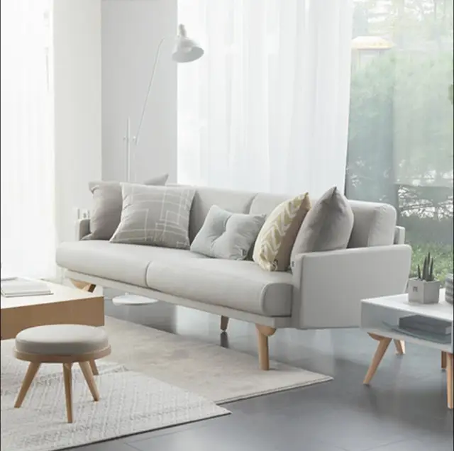 Solid Wood Leather Sofa Small Apartment Combination Three Seats Solid Wood Leather Sofa Small Apartment Combination Three Seats First Layer Of Designer North Ou Arts