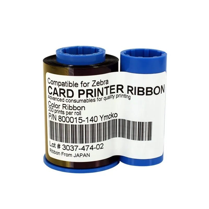 

True Colours 5-Panel YMCKO Printer Ribbon Zebra 800015-140 YMCKO Color Compatible Ribbon 200 prints/roll
