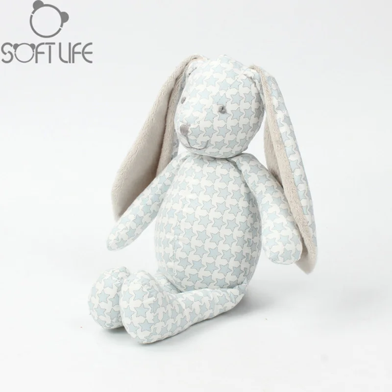 30CM Lovely Rabbit Plush Dolls Toy Long Ear Bunnies Kids Stuffed Animals Soft Toys Pink Blue Bunny Fluffy Hare Cushion juguetes  (2)