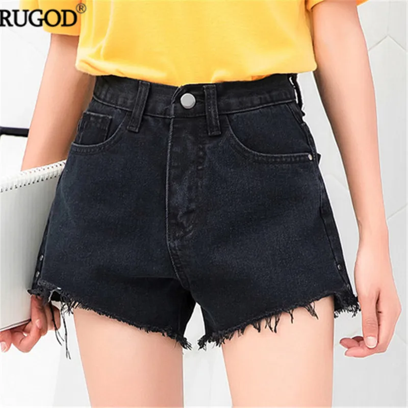 Black High Waisted Jean Shorts 2025