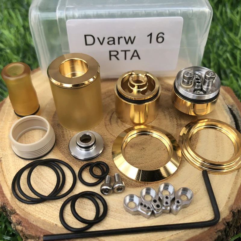 Новейший 1:1 Dvarw 16 мм MTL RTA 316 нержавеющая сталь 2 мл воздушный поток Одиночная