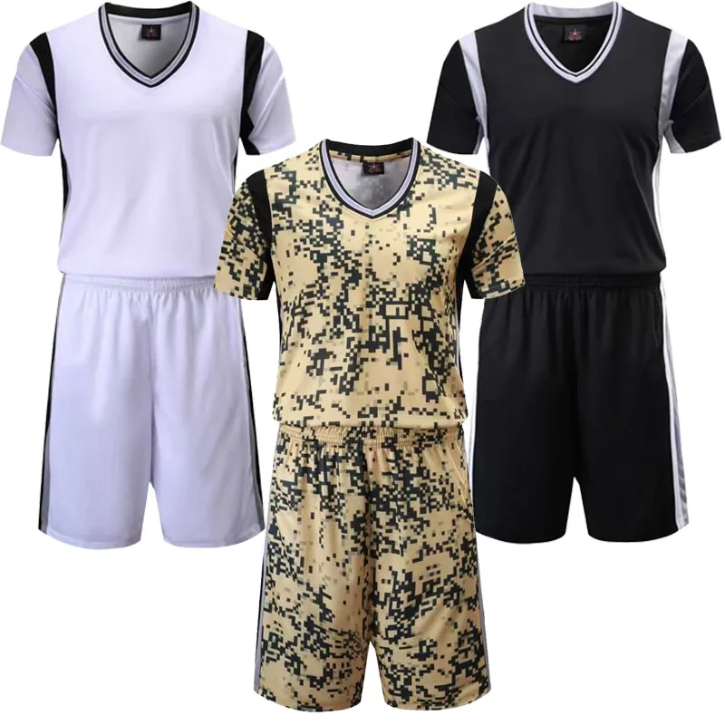 Men college team basketball sets men's breathable short sleeve