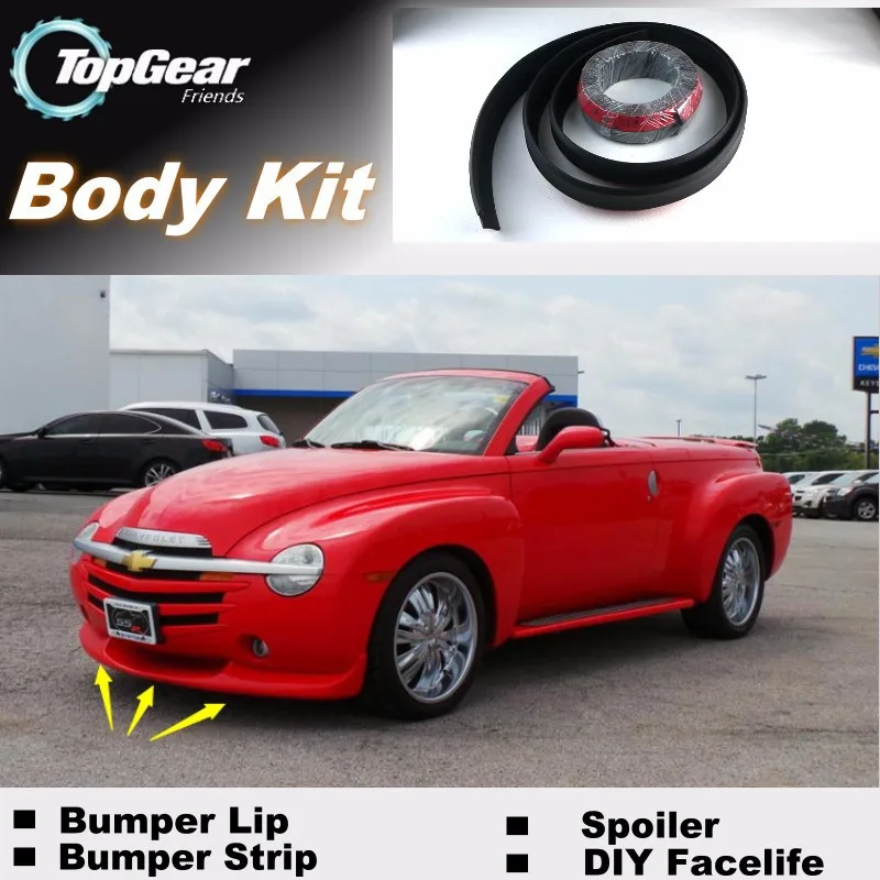For Chevrolet SSR Bumper Lip Lips  Top Gear Shop Spoiler For Car Tuning  TOPGEAR Body Kit + Strip