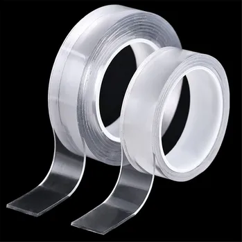 

Custom Made Multi-function NANO Traceless Double Sided Adhesive Tape Grip Washable Reusable Sticker 3cm x 1m 3m 5m Transparent