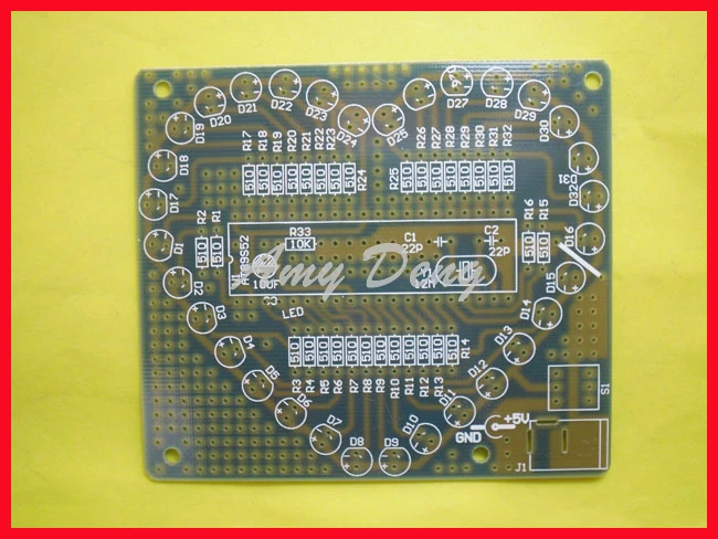 10 шт./лот блики 51 Разработка микроконтроллеров Starter Kit Произведено в форме сердца воды фитиль типа печатной платы для отправки данных
