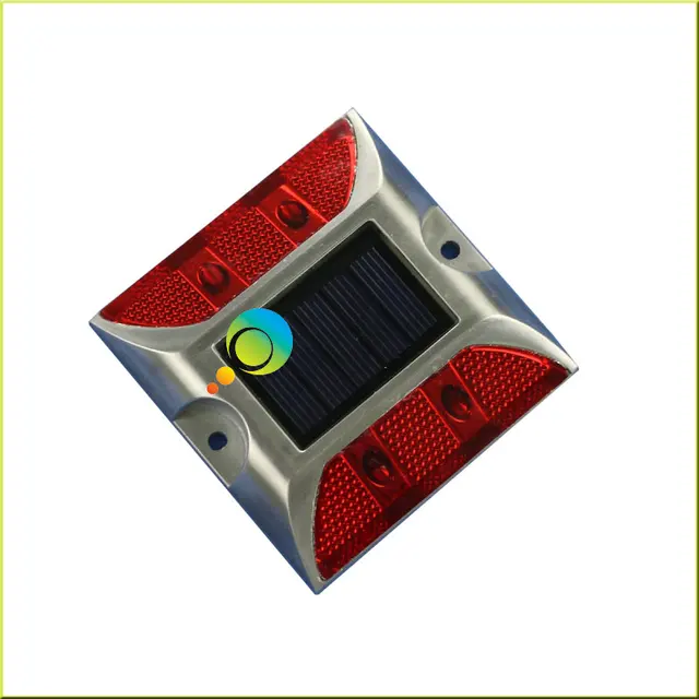 Steady mode Red LED 3M reflector aluminum driveway markers cat eyes