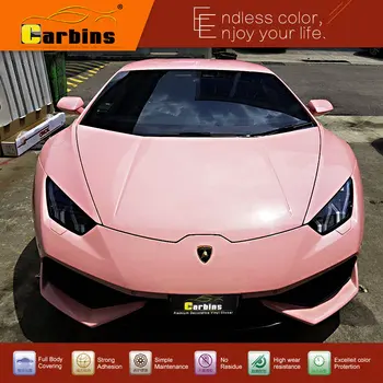 

CARBINS Film Crystal Vinyl Car Wraps Peach Pink Full Body Custom DIY Decal