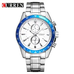 Curren популярный бренд часы мужские часы лучший бренд класса люкс полный стали мужские кварцевые часы свободного покроя часы мужчины