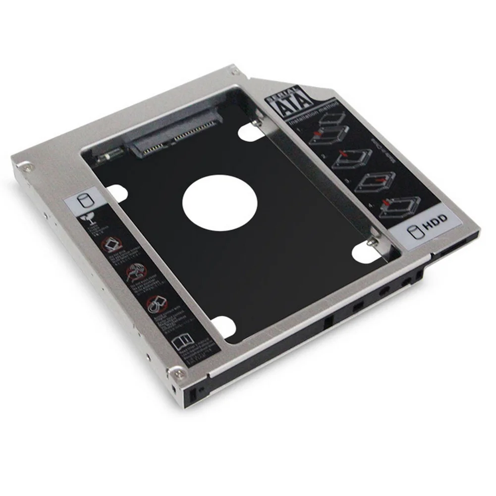 9,5 мм алюминиевый сплав SATA3 ноутбук cd-rom диск кронштейн твердотельный диск caddy лоток