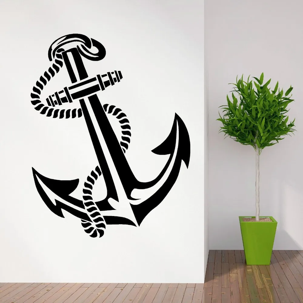 Neymar Wall Stickers Vintage Anchor Retro Tattoo Ships Wall Dercal High Quality Art Sticker Home Decor Decoration Mural M395
