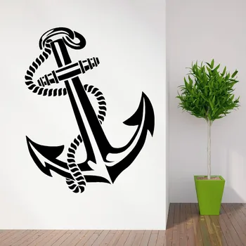

Neymar Wall Stickers Vintage Anchor Retro Tattoo Ships Wall Dercal High Quality Art Sticker Home Decor Decoration Mural M395