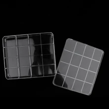 16 слотов арт наборы для ногтей дизайн украшения коробка для хранения косметичка с пыленепроницаемой крышкой(прозрачная
