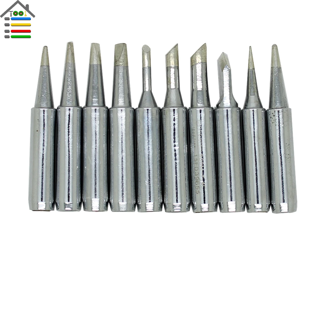

AUTOTOOLHOME 10pcs Solder Soldering Screwdriver Iron Tip 900M-T For Hakko Soldering Rework Station Tool Kit