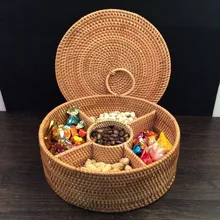 5 Lattices Autumn Rattan basket food container fruits food storage box dried fruit candy snack dessert organizer tea tin gift цена 5 Lattices Autumn Rattan basket food container fruits food storage box dried fruit candy snack dessert organizer tea tin gift цены онлайн