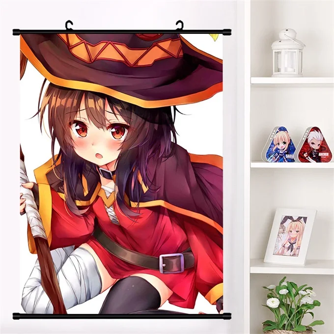 Аниме Манга KonoSuba Божье благословение на этом чудесном мире! Megumin Aqua Darkness Косплей настенные свитки Фреска плакат домашний декор - Цвет: T