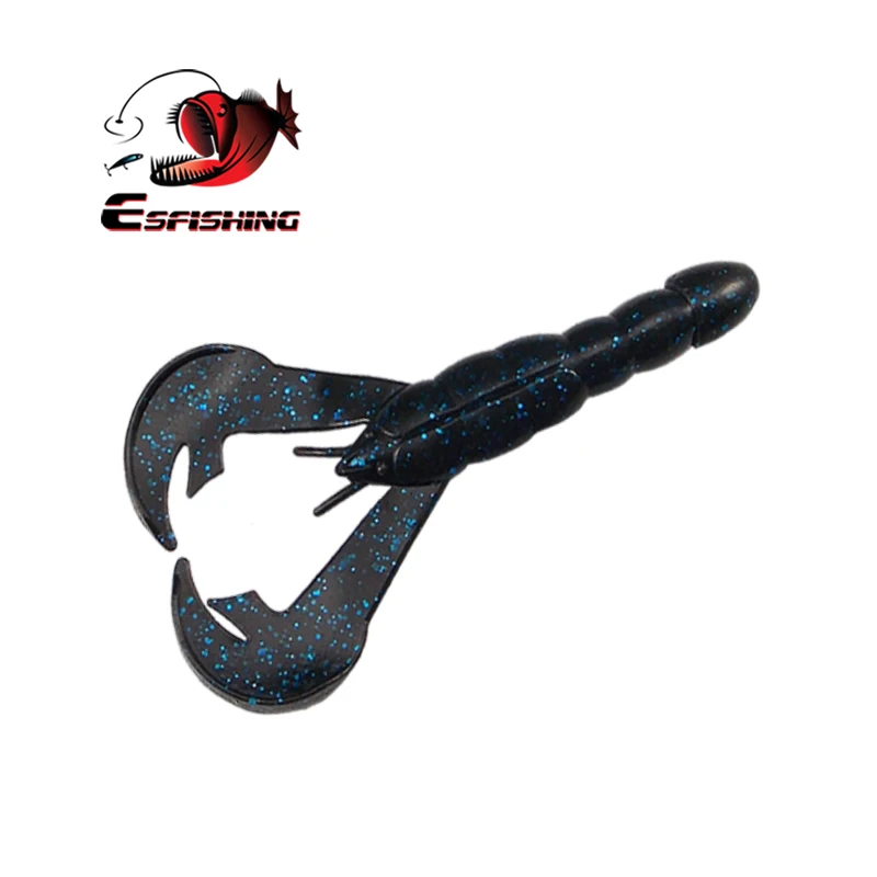 ESFISHING новую приманку Craw Rage хвост 10 см 8g 6 шт. мягкий силиконовый Карп Рыболовная