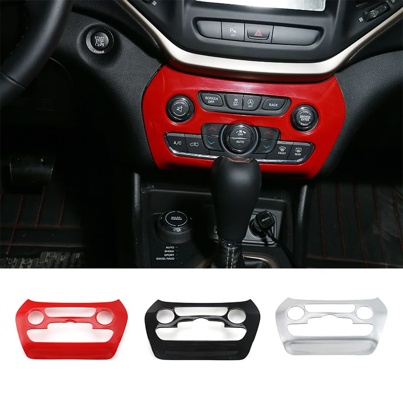 

SHINEKA Car Styling Air Conditioning Switch Decoraiton Panel Cover for Jeep Cherokee 14-16 Car Accessories