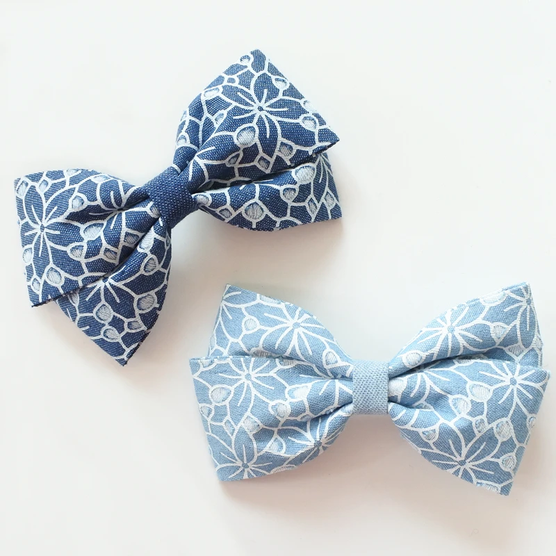 

Denim Fabric Flower Bow Barrette Fashion Hole Flowers Hair Clips For Girls Hairpins Hair Accessories For Women Free Shipping