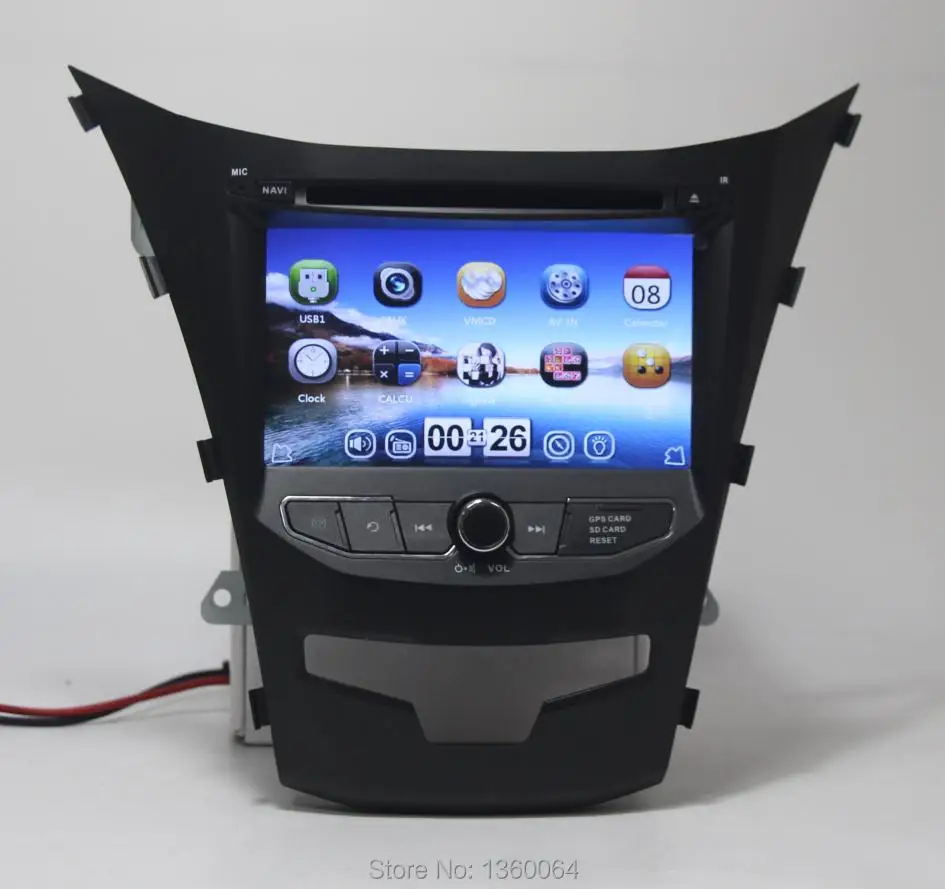 Excellent 2 din Car dvd player for SsangYong Actyon/ Korando 2014 2015 with GPS,Bluetooth,Radio,TV,3G Host, gift rear camera+navitel map 2