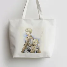 Christa Lenz Attack on Titan сюжеты из японского аниме Tote сумки Сумка для покупок с персонажем из мультфильма школьная сумка AN205