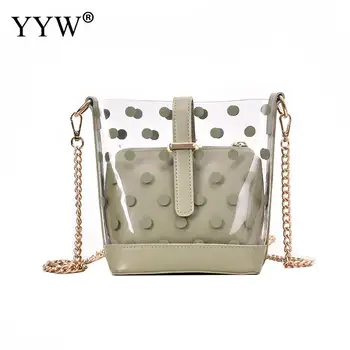 

Women Pu Leather Bucket Bag Pvc Handbag 2pcs/Set Crossbody Shoulder Bags 2019 New Fashion Messenger Handbags Small Purses
