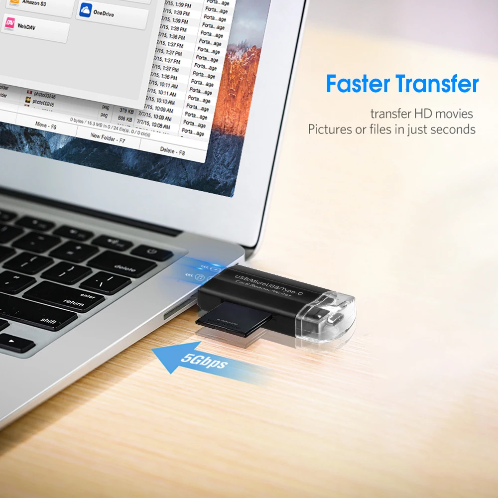 Адаптер Kebidumei USB C Type для ноутбука телефона Micro ПК 3 0 чтение поддержка TF карты