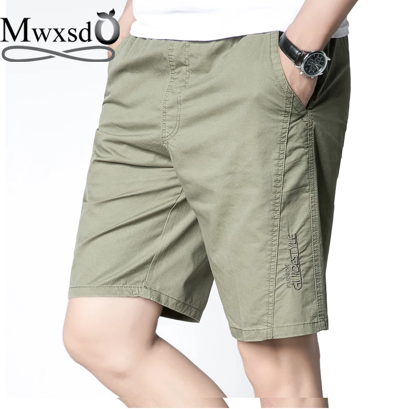Марка mwxsd летние мужские повседневные шорты из хлопка мужские Мягкие Шорты Мужские дышащие однотонные пляжные шорты
