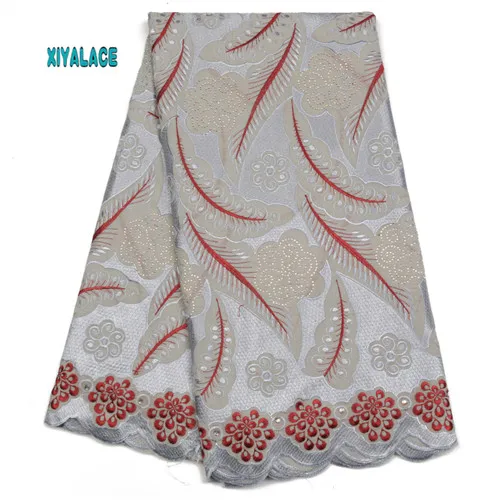 Африканская кружевная ткань высокого качества нигерийские кружевные ткани расшитый французский фатин кружева с камнями ткань YA1925B-1 - Цвет: 1925B-6