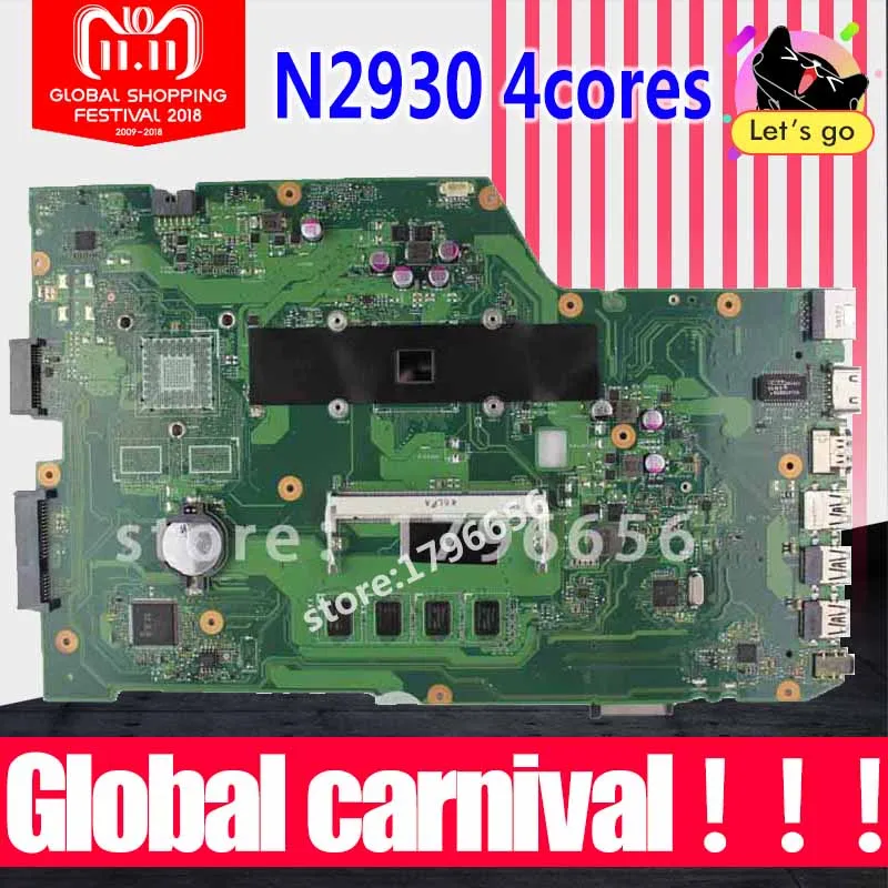 4 ядра N2930/N2940 4G Оперативная память X751MA материнской X751MD REV 2,0 для ASUS X751MA X751MD X751M материнской материнская плата полностью проверена