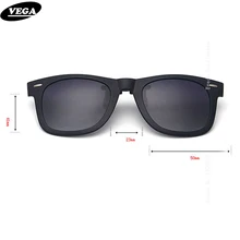 VEGA поляризованные солнцезащитные очки с клипсой по рецепту очки с коробкой подходят для очков Солнцезащитные очки с клипсами 5840