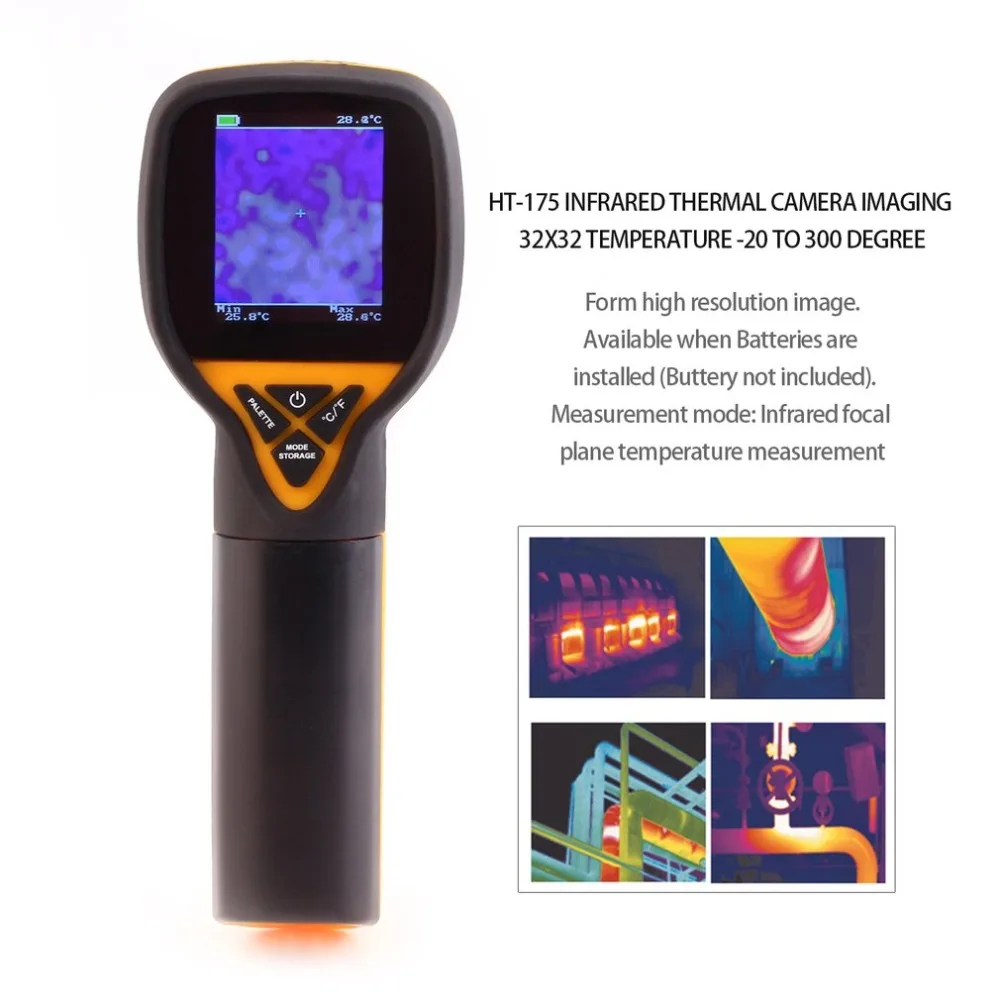 

HT-175 Hand-held Digital Infrared Thermal Camera Thermal Imaging Resolution 32X32 Infrared Thermometer -20 to 300 Degree