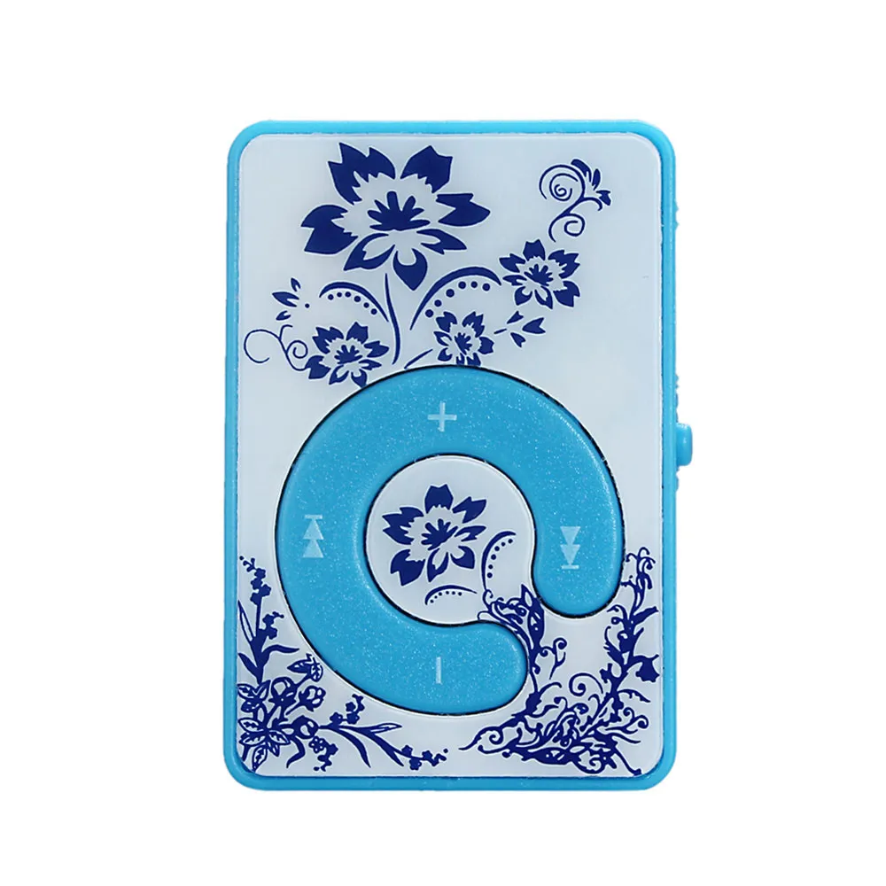 MP3 плеер Hifi мини клип цветочный узор музыкальный медиа поддержка Micro SD TF карта с
