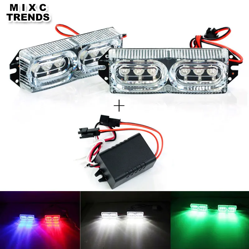 Высокая Мощность 2x6 светодиодный DRL мотоцикл Strobe тормозной Дневной светильник 12V