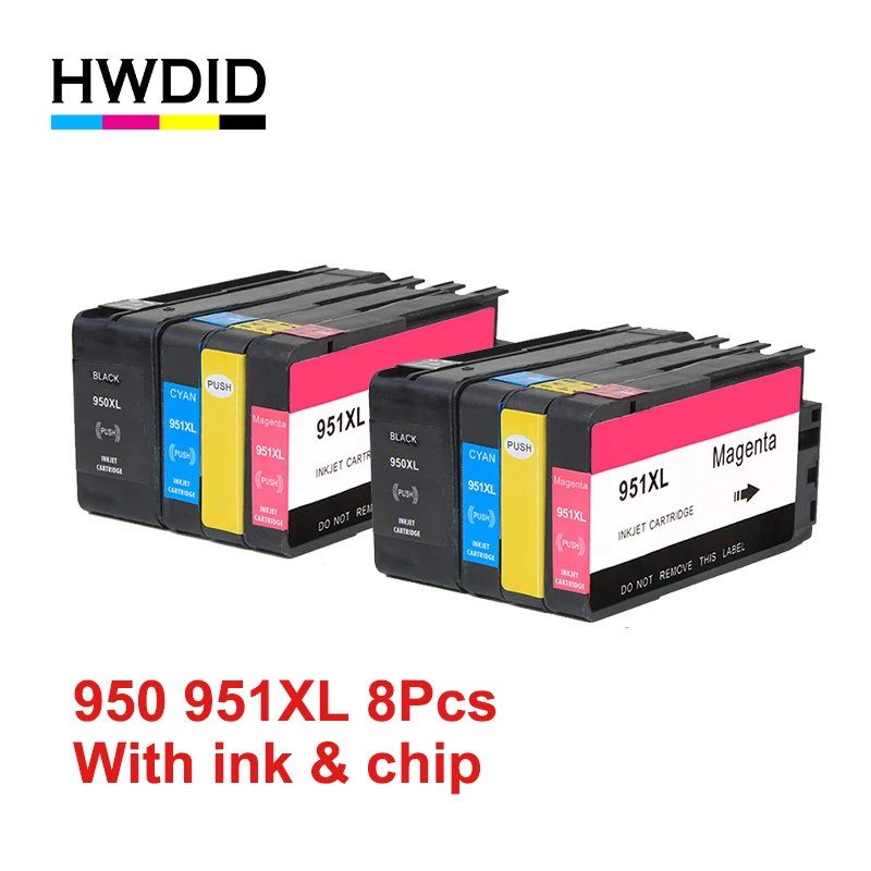 4PK Hi-Rendimento Inchiostro Per HP 950XL 951XL OfficeJet 8600 - Foto 9