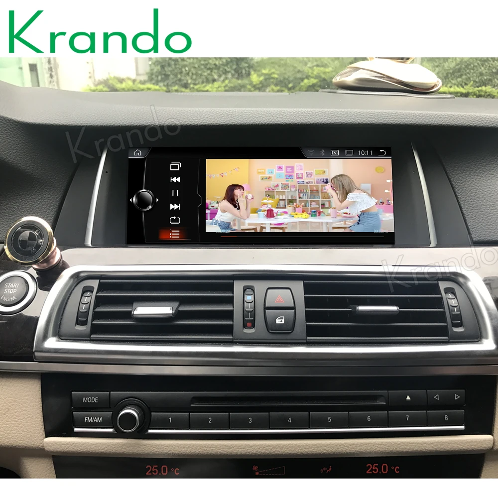 Krando Android 10.0 4G 64G 10.25'' Car Radio For BMW 5 Series F10 F11 2011-2016 NBT CIC Multimedia Radio Player Wireless Carplay