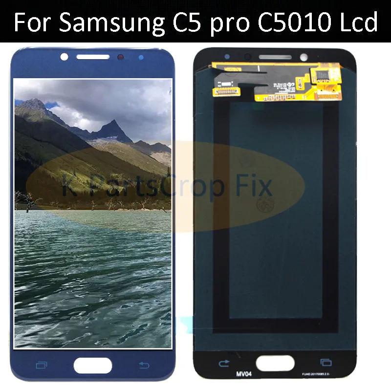 

100% Test for samsung galaxy c5 pro c5010 lcd display with touch screen digitizer Assembly replacement parts Free shipping +tool