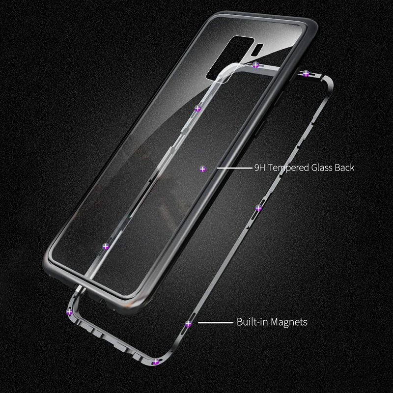Магнитный чехол для телефона samsung Galaxy A50 A30, чехол из прозрачного стекла, жесткая задняя крышка, защитный чехол для samsung M20 Sumsung A 50 30