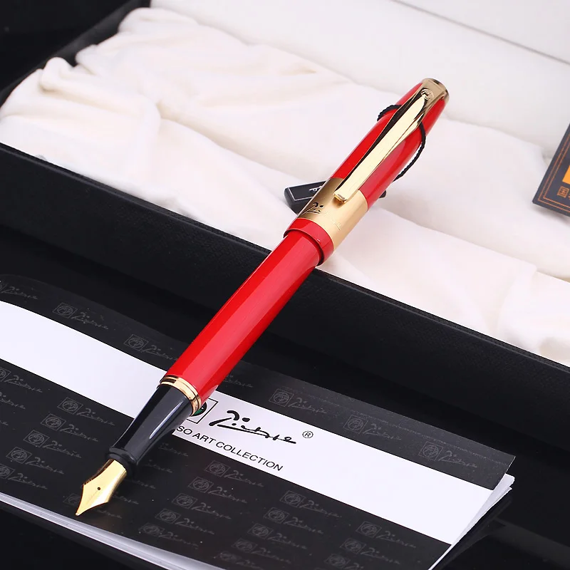 Promotion-Picasso-Pimio-923-Luxury-Pure-Black-and-Gold-Clip-Fountain-Pen-with-0-5mm-Iridium(6)