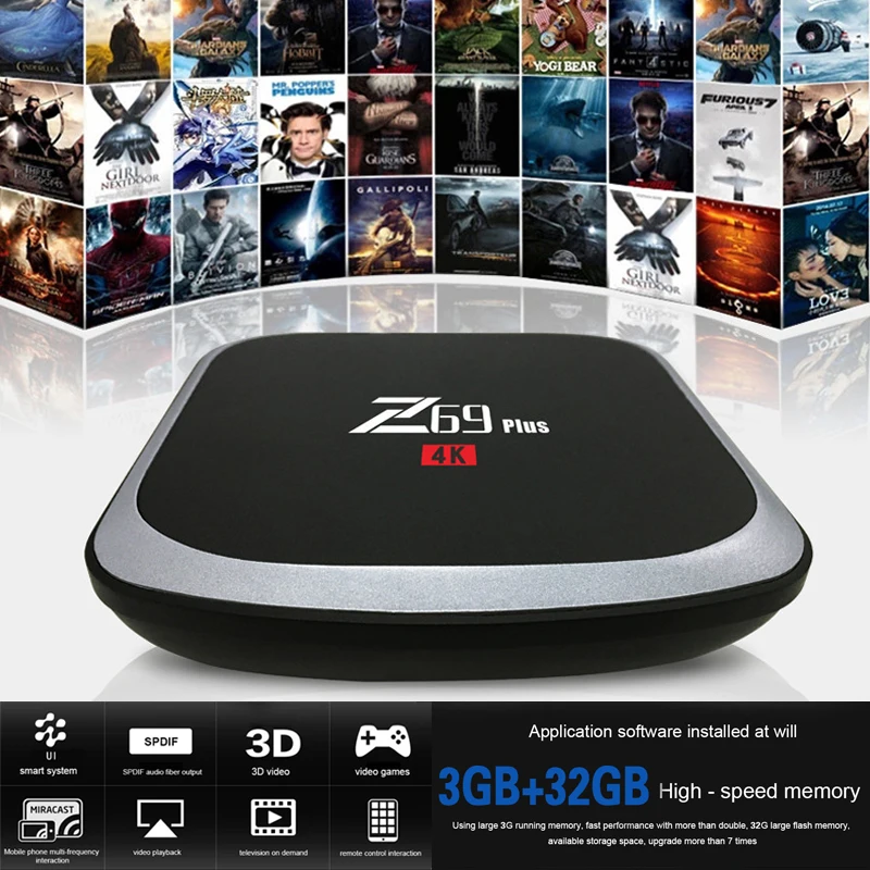 

Z69 Plus Smart Android 6.0 TV Box Amlogic S912 VP9 H.265 UHD 4K 3g32g 2G16G Mini PC 2.4G 5G WiFi Bluetooth 4.1 HD Media Player