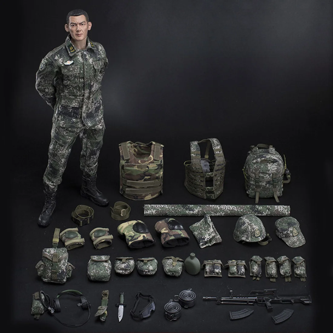 Perfect Flagset 1/6 Chinese Army Machine Fighter Soldier Model Action Figure Model Toys Hobbies For Kids Adults New Arrivel 21