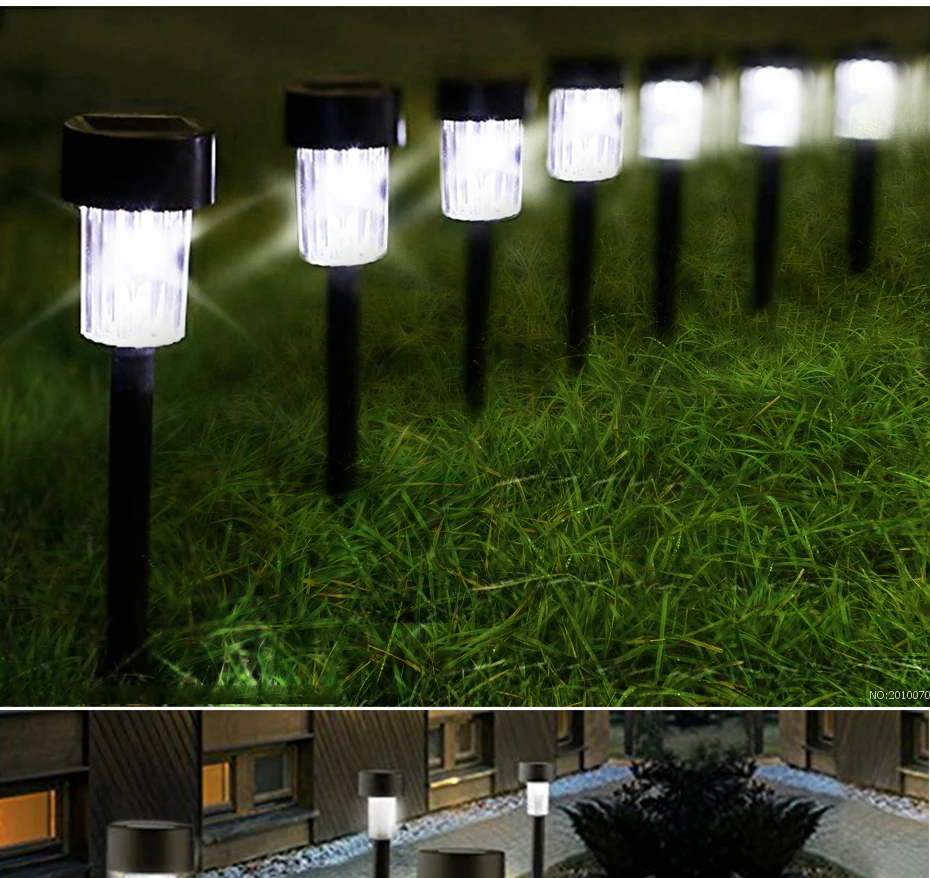 Luzes ao ar Movido a Energia Lâmpada à Prova Água sem Fio Solar Caminho Livre Jardim Dwireless Led Gramado Lâmpadas Paisagem Quintal Lanterna 10 Pçs 3 10 pçs solar caminho luzes ao ar